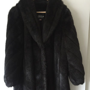 Olympia Limited Faux Fur Mink Full Length Coat